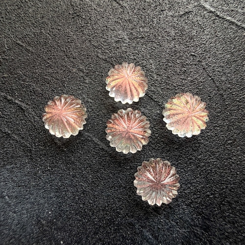 切子　花火【硝子の宝石】オレンジ