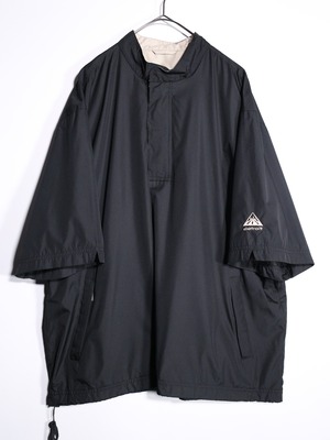 mock neck design half snap s/s pullover