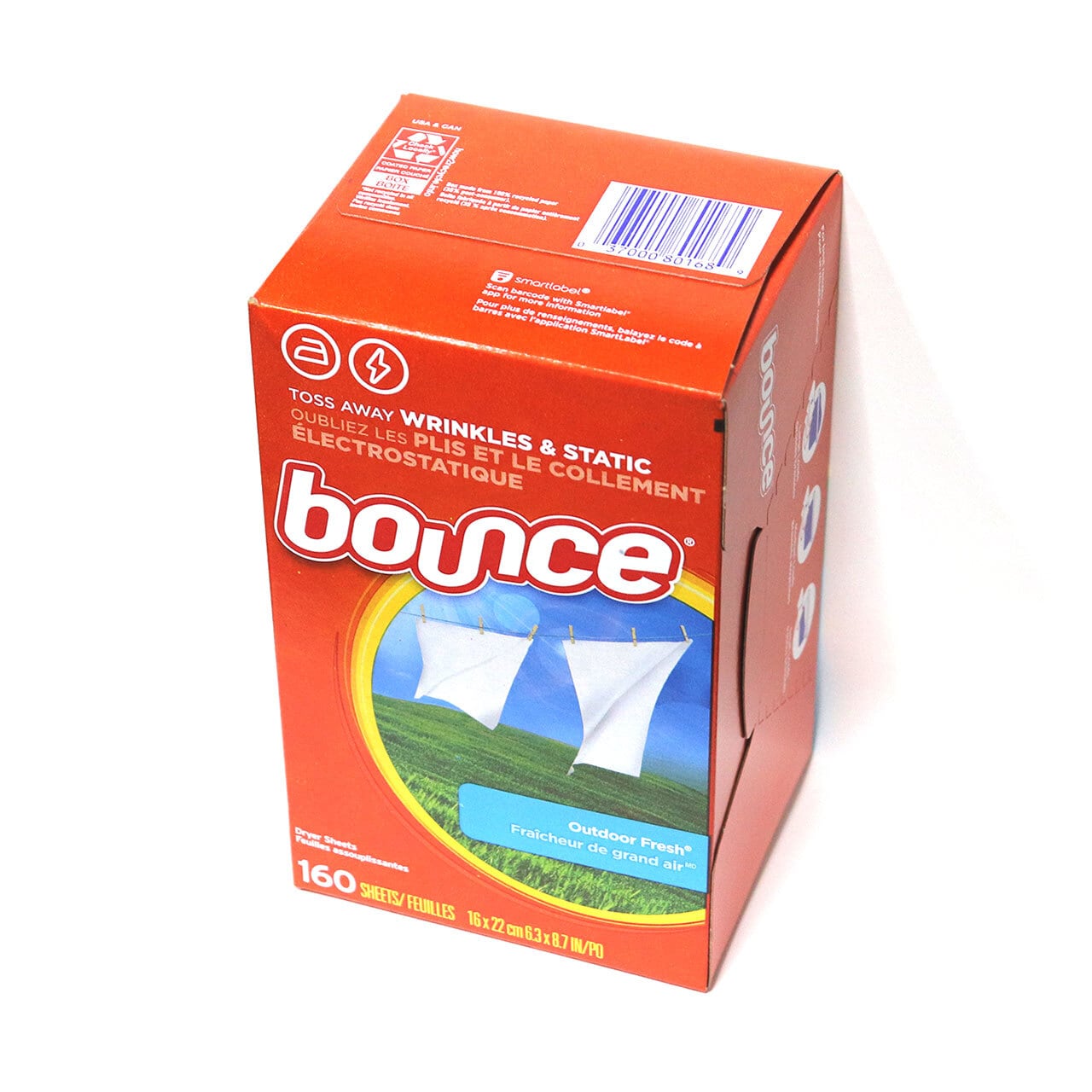 1/26(金) 在庫補充 / Bounce (バウンス) Outdoor Fresh Fabric Softener Dryer Sheets  160シート バウンス ドライヤーシート アメリカ 柔軟剤 乾燥機 P&G 柔軟シート 柔軟仕上げ剤 香りシート