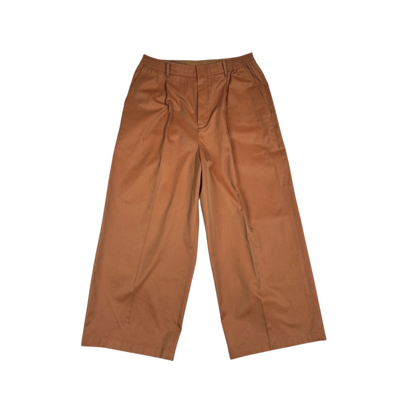 MACKINTOSH LONDON マッキントッシュ Gabardine 19 タック ワイドパンツ 40/ブラウン系 玉蟲系 三陽商会