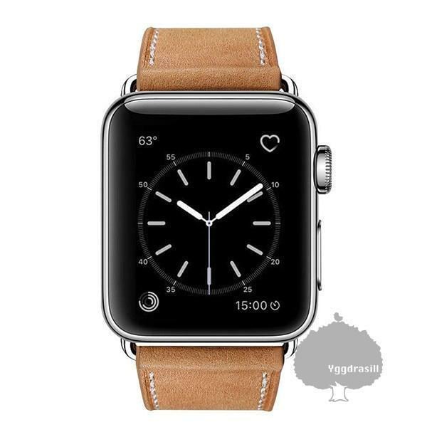 Apple Watch 専用 mmmm 合皮 ベルト バンド ブラウン 茶 腕時計