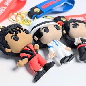 【 michael jackson  ( マイケル・ジャクソン )  】3D Rubber KeyHolder / 3Dラバーキーホルダー〚アメリカン雑貨 アメトイ〛