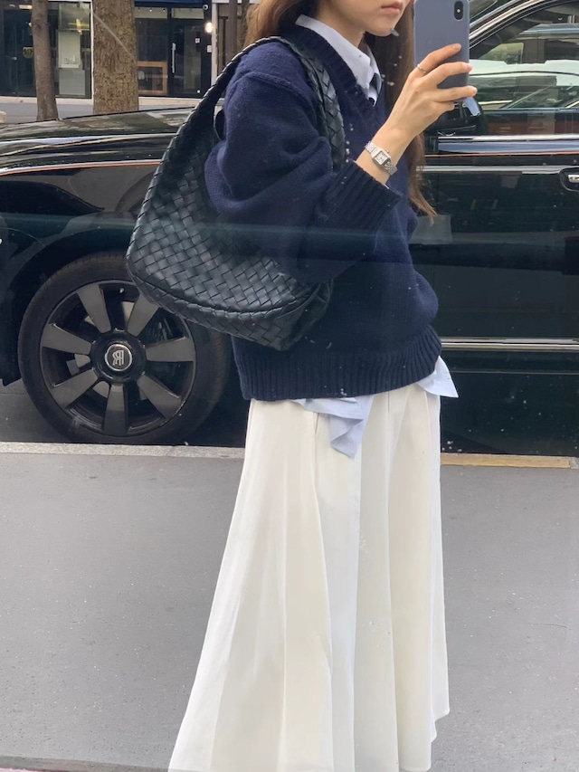 (予約) ounce / Ron v neck knit 2color