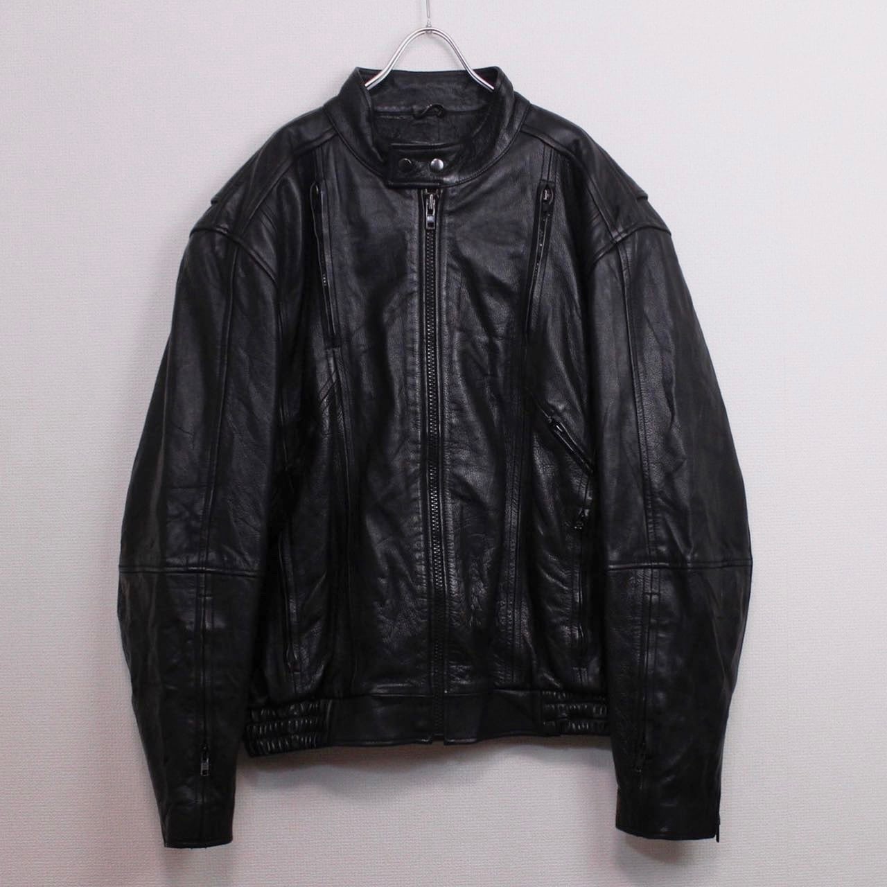 Caka act2】Special Zip Design Vintage Leather Jacket | Caka(カカ