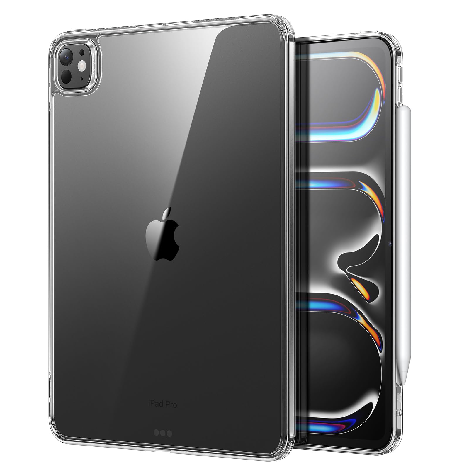 ESR iPad Pro 11インチ ケース(M5/M4、2025/2024)専用 薄型軽量 耐衝撃・耐落下保護・耐黄変 ハイブリッドケース ハード背面とソフトフレーム Pencil Pro/USB-C対応 Classicシリーズ クリア