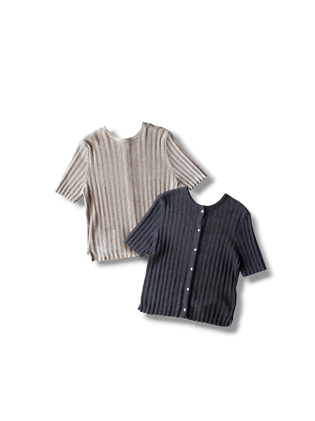 WALANCE paper rib knit 2way top