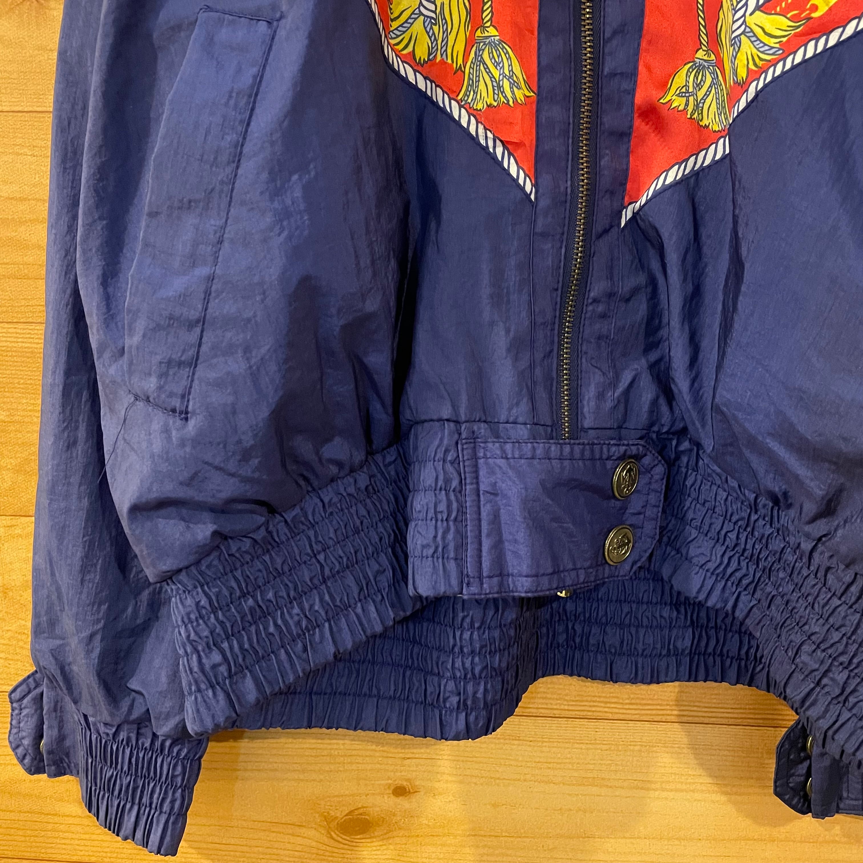 【vintage】 ジャケット 柄 レトロ 個性的 ブルゾン