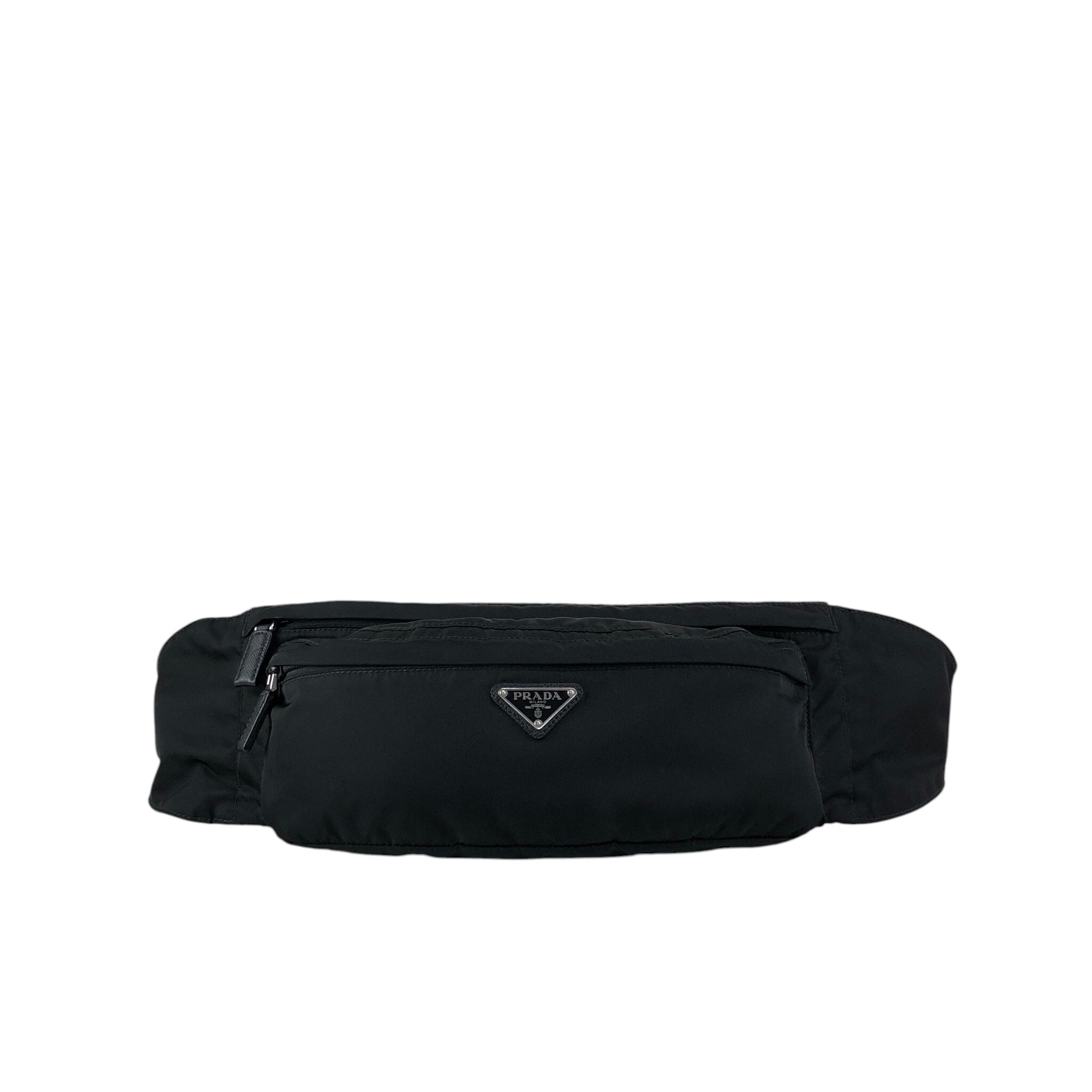 PRADA / トライアングルロゴ ボディバッグ ナイロン ブラック メンズ PRADA（プラダ） トライアングルロゴ ナイロン ボディバッグ ブラック