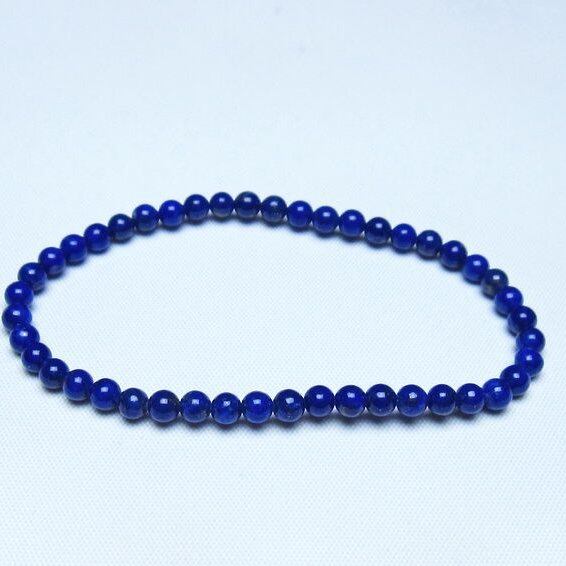 ラピスラズリ ブレスレット 4mm 一点物 メール便可 [M便 1/10] 111-48478