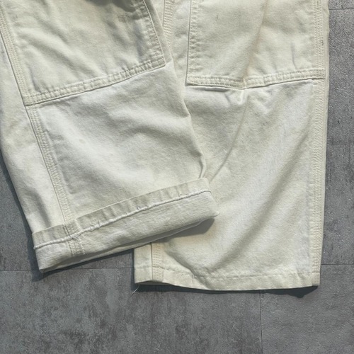 90s USA製 ホワイト ダブルニー Carhartt 29×32 詳細写真8