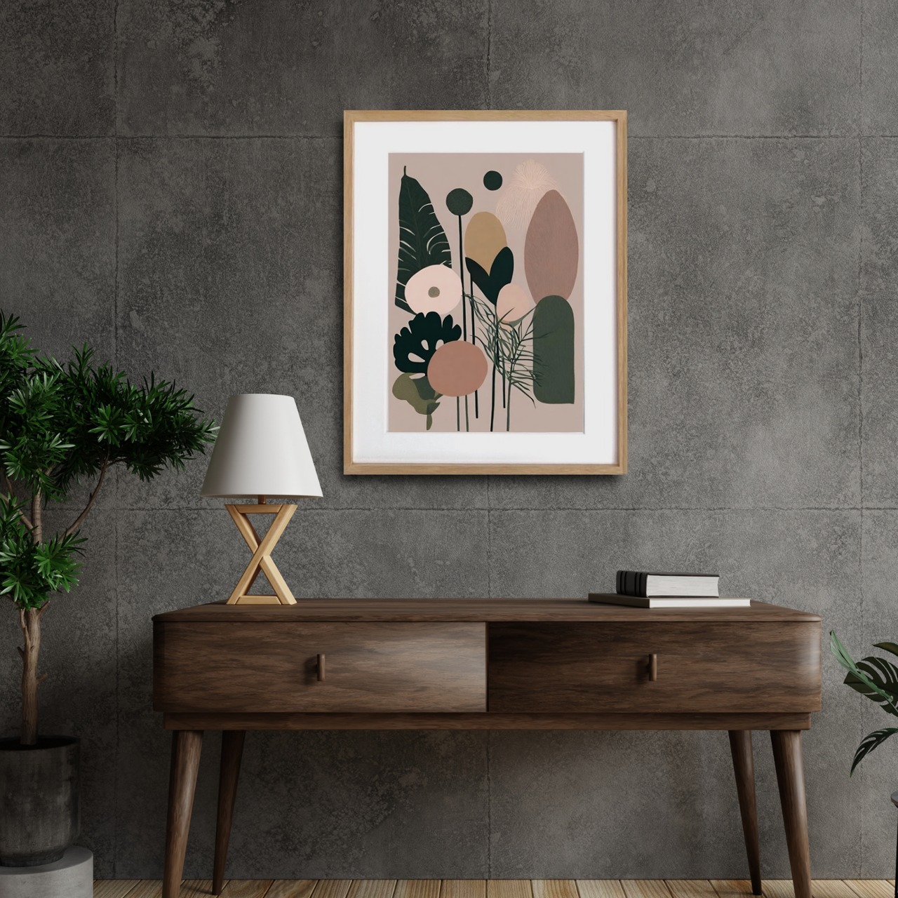 Omoiyari｜思いやりをミニマルに描く抽象アートポスター｜北欧シンプル空間に馴染む上質インテリア｜A3ポスター