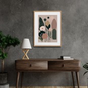 Omoiyari｜思いやりをミニマルに描く抽象アートポスター｜北欧シンプル空間に馴染む上質インテリア｜A3ポスター