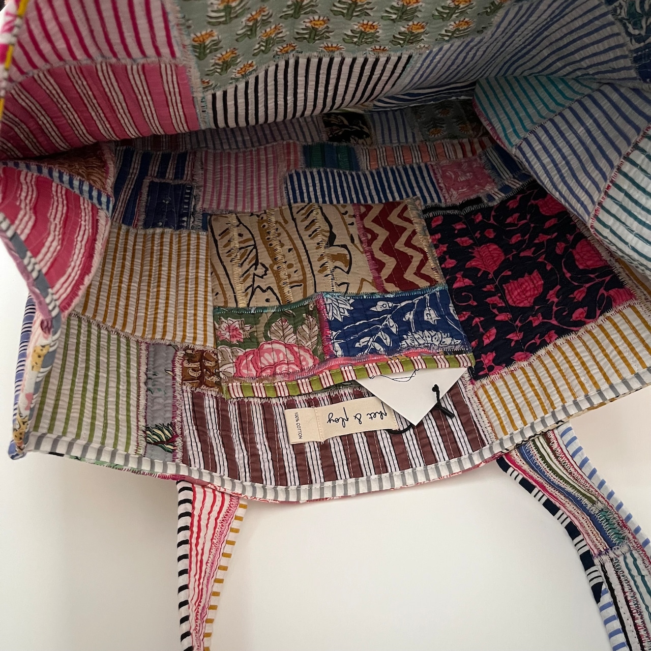 ＜PHET AND PLOY＞Quilted Patch Bag キルト パッチワーク バッグ A - 5