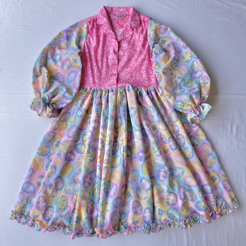 【SHINPIN×jane's vintage】Eggs puff sleevs pink dress