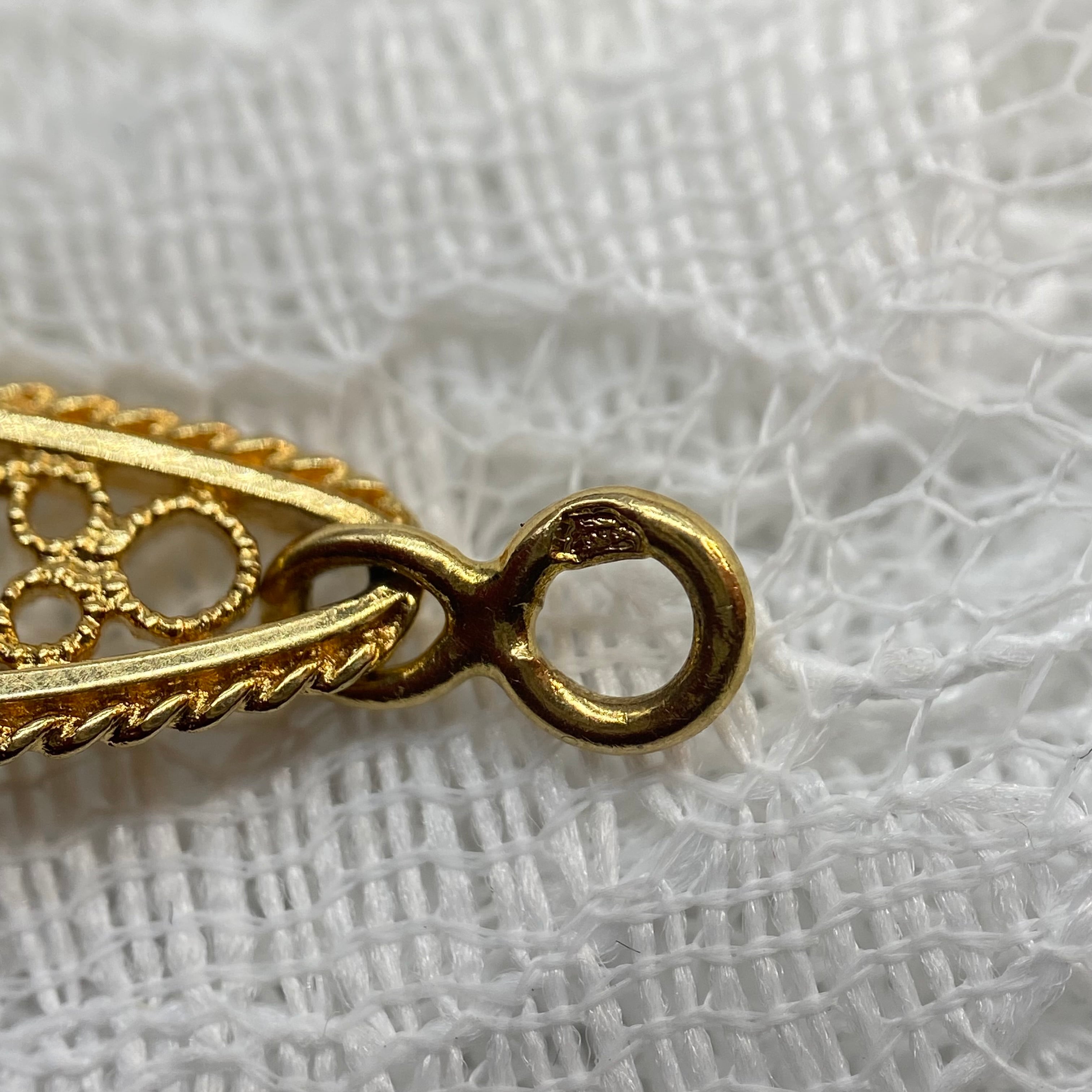 アンティークジュエリー K18 フランス アンティーク フィリグリー