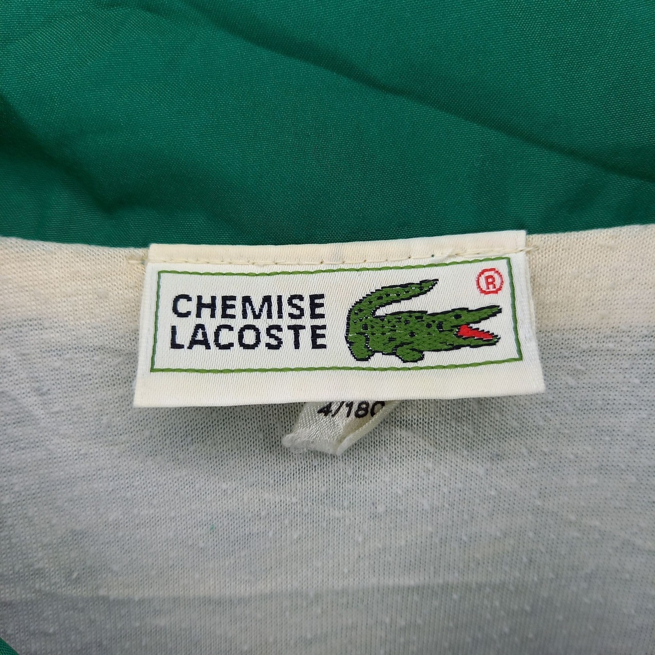 フレラコ　フルジップ　ナイロンジャケット　オーバーサイズ　刺繍ロゴ　グリーン