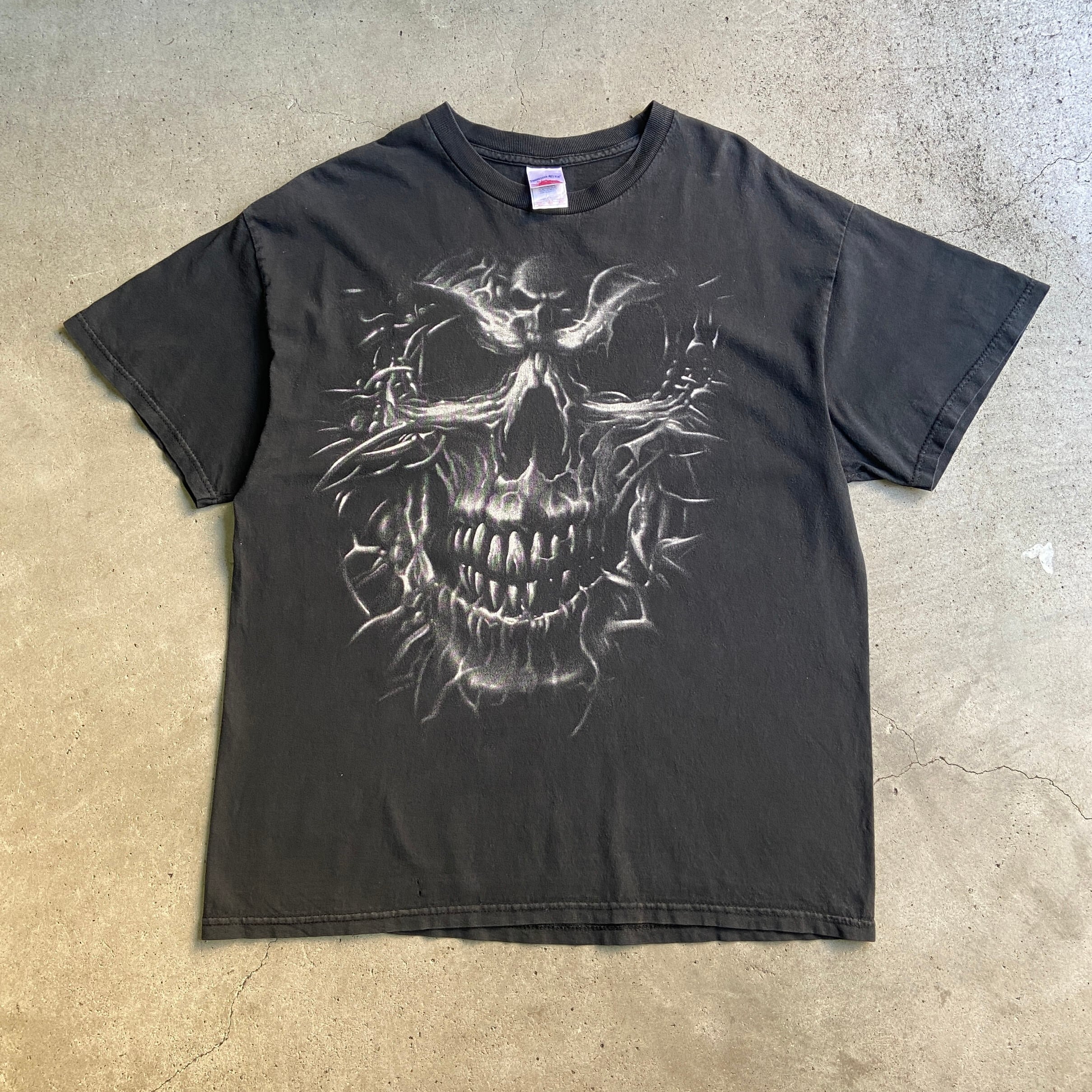 TENNESSEE RIVER ドクロ プリント Tシャツ メンズXL 古着 スカル 骸骨