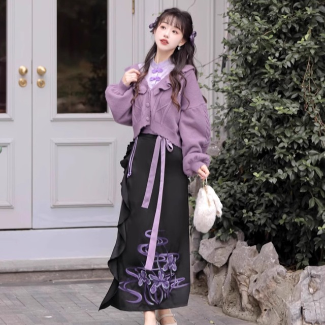 SEASONZ 中華ロリータ 華ロリ カーディガン アイリスカラー 控えめ 秋服 量産型