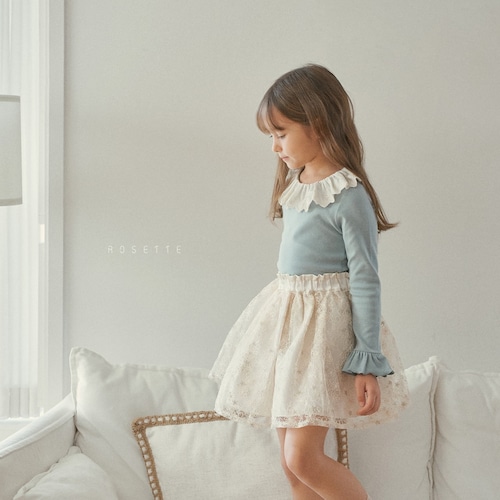 ラスト1 creamXL【即納】<rosette>  Blooming skirt