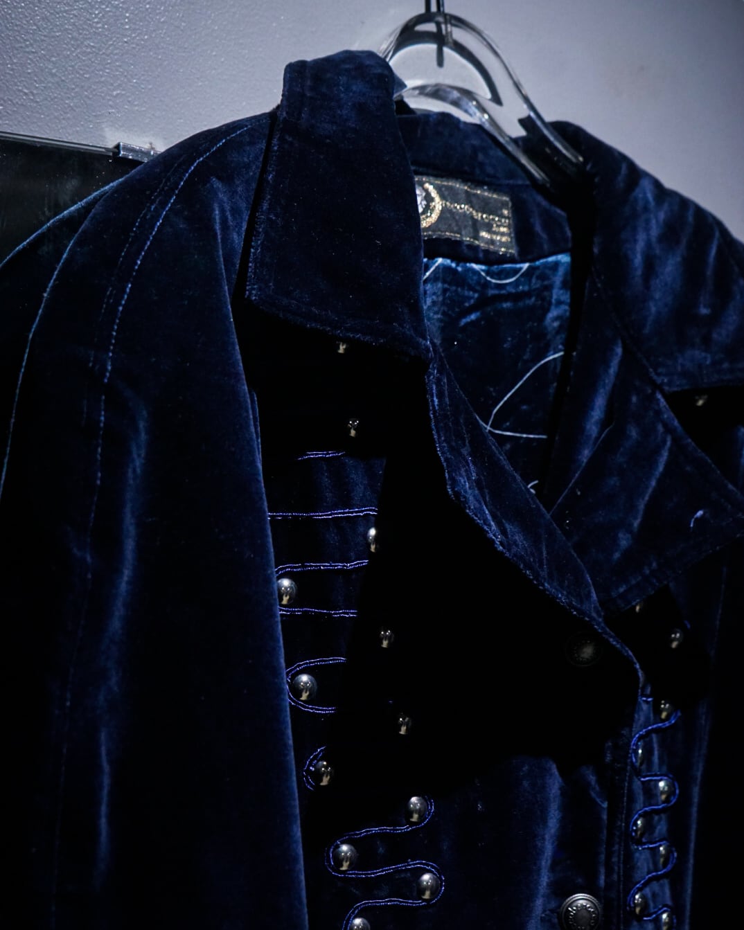 add (C) vintage】“Rocco Barocco” Loose Velvet Napoleon Jacket
