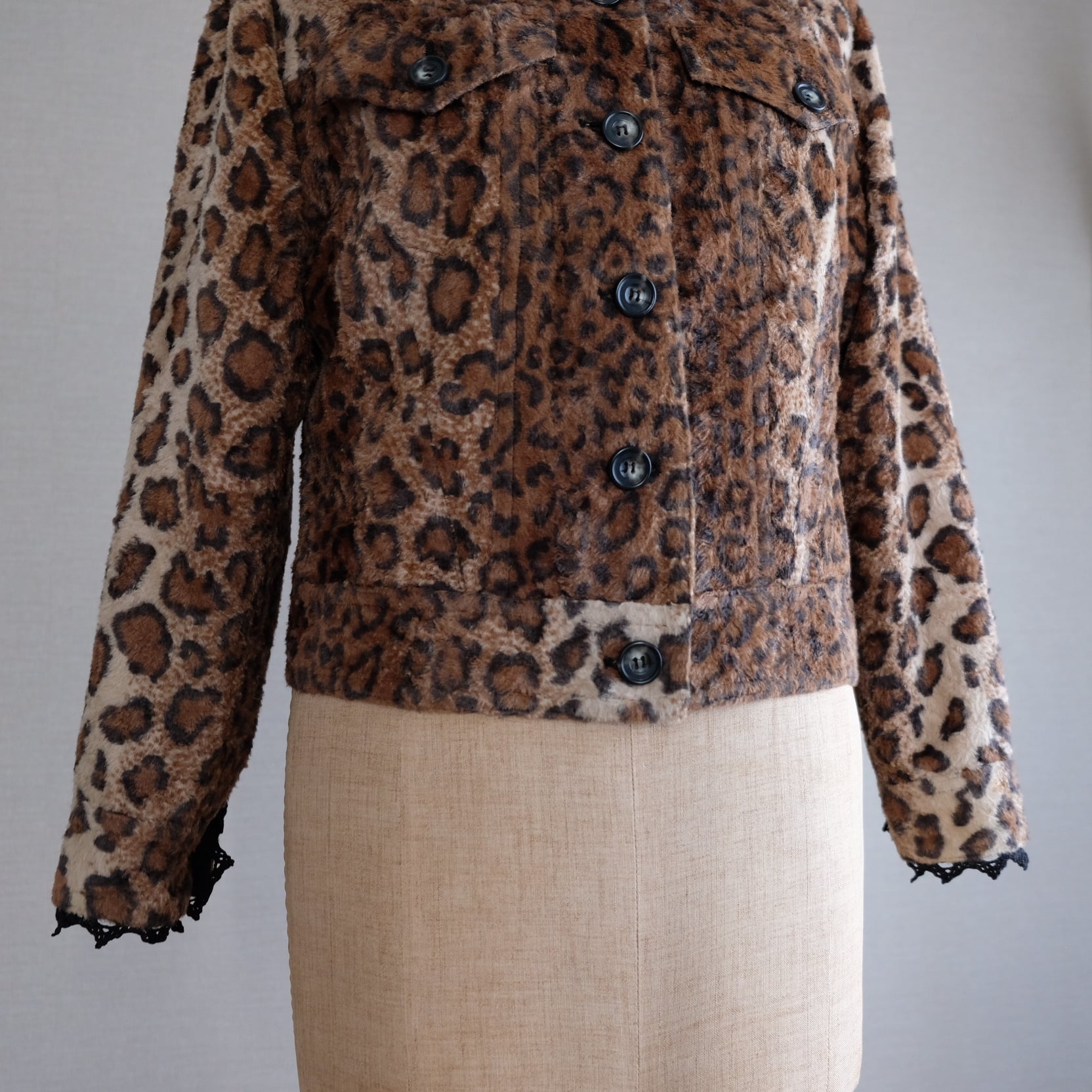 80s-90s MILK ヒョウ柄ショートジャケット | 古着屋Sique おしゃれ古着