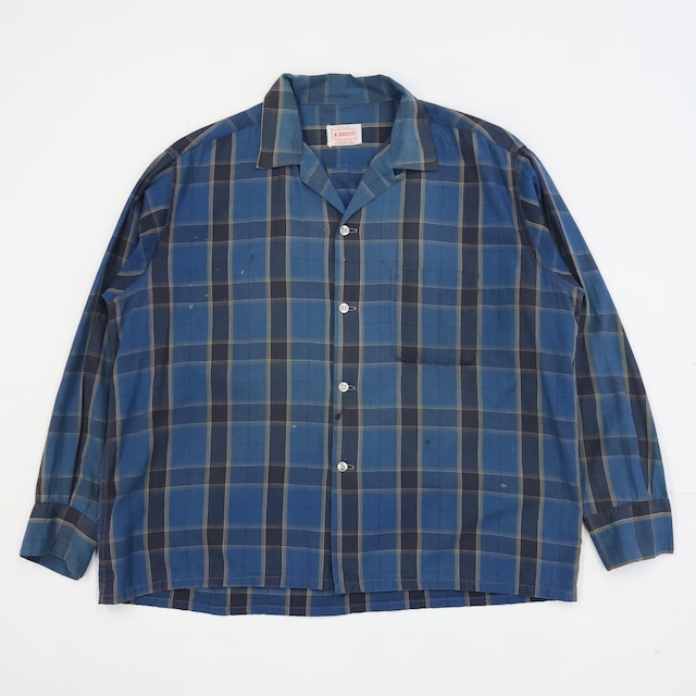 60S BRENT PAINTED OPEN COLLAR L/S SHIRT