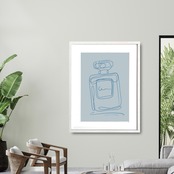 EAU DE PARFUM N°19｜余韻を描くミニマル香水ラインアートポスター｜上質で静かな存在感｜高品質半光沢紙｜A4ポスター