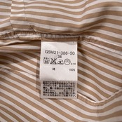 MACKINTOSH LONDON マッキントッシュ ロンドン 切替 ストライプ 7分袖 シャツ 38 /ベージュ系/レディース/三陽商会