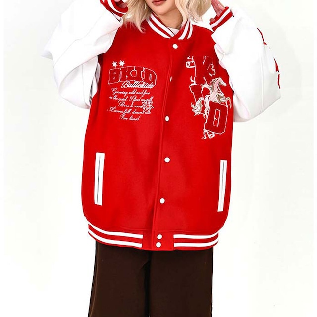 ワッペンミックスストリートスタジアムジャケット
2col R01628