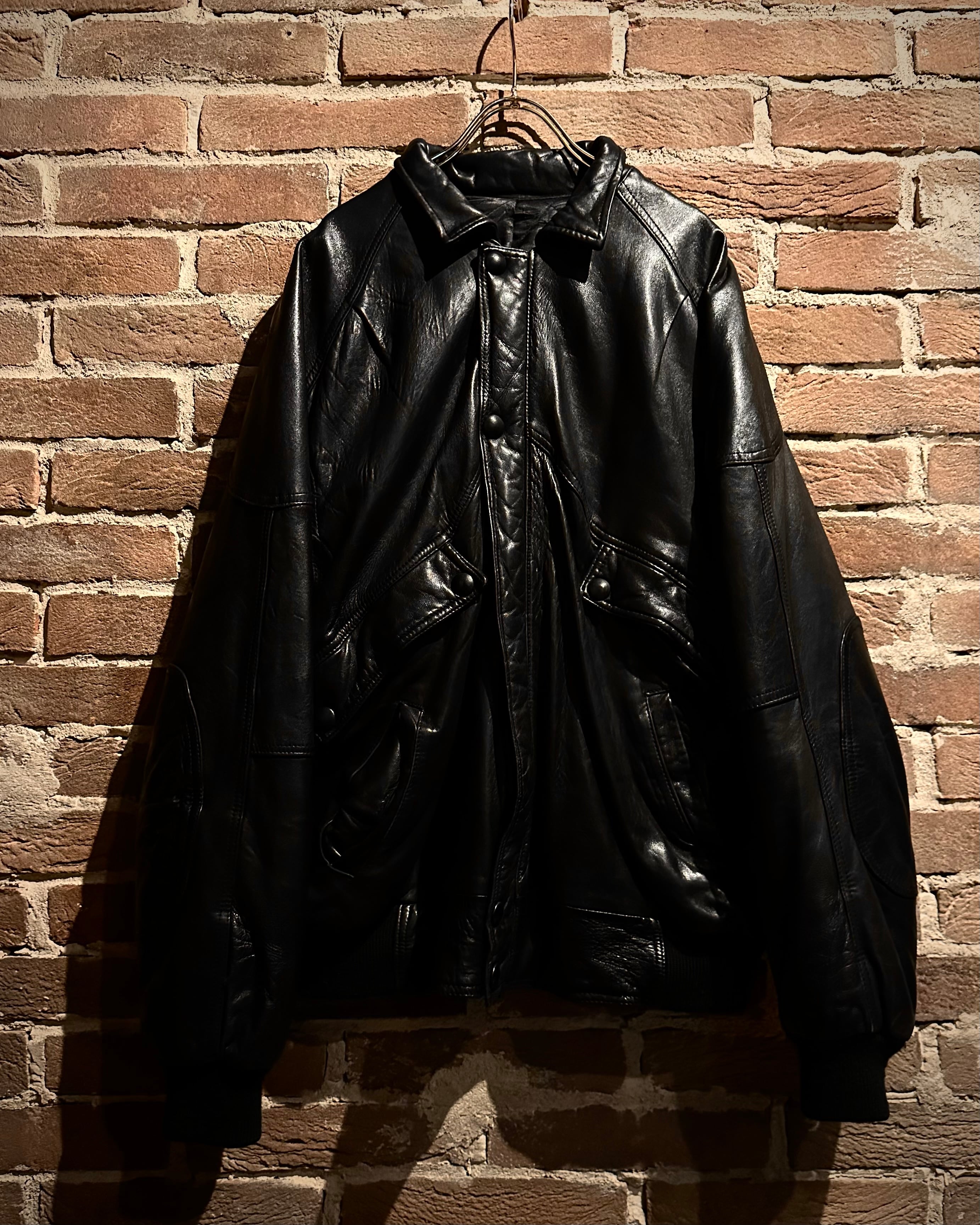 Caka act3】Pocket Gimmick Vintage Loose Leather Jacket | Caka(カカ