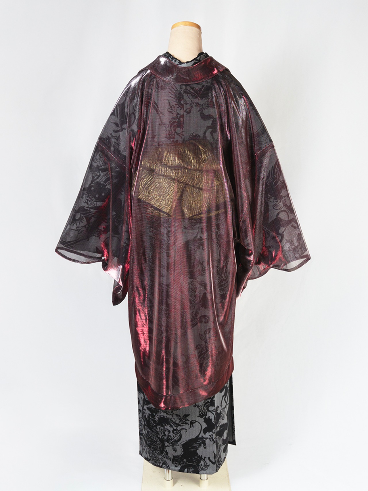 【即納品】Rumi Rock羽織　オーロラ　レッド×シルバー　[B586 B1225]