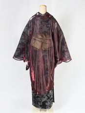【即納品】Rumi Rock羽織　オーロラ　レッド×シルバー　[B586 B1225]