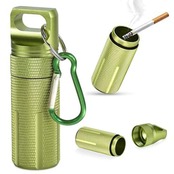 携帯灰皿 Ninonly 車用灰皿 おしゃれ はいざら 完全防水 におわない 密閉 カラビナ付き ふた付き アウトドア アッシュトレイ ポータブル 大容量 携帯用 グリーン