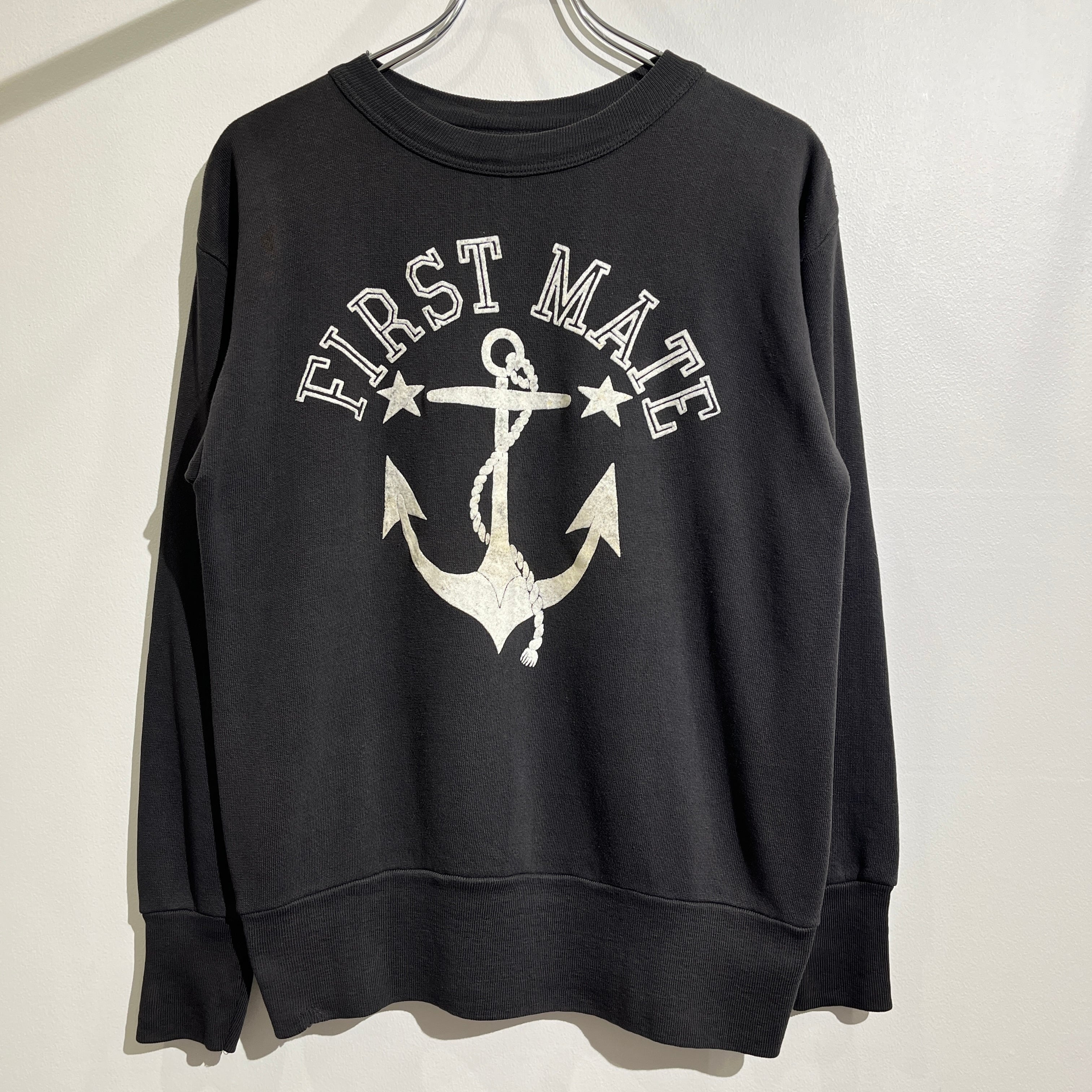 60s Color Flocky Sweat Black 60年代 カラーフロッキー 