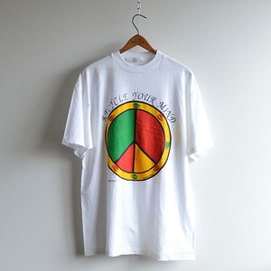90s ラスタ ピースマークTシャツ USA製 デッドストック