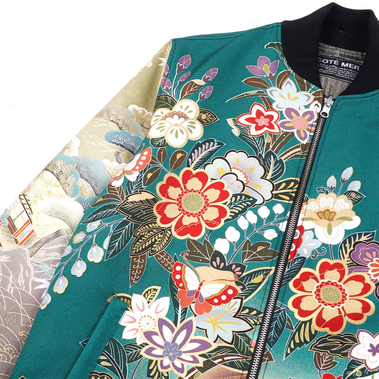 【BJK-M006】Ssize再構築リバーシブル着物ボンバー  KIMONO REVERSIBLE BOMBER JACKET
