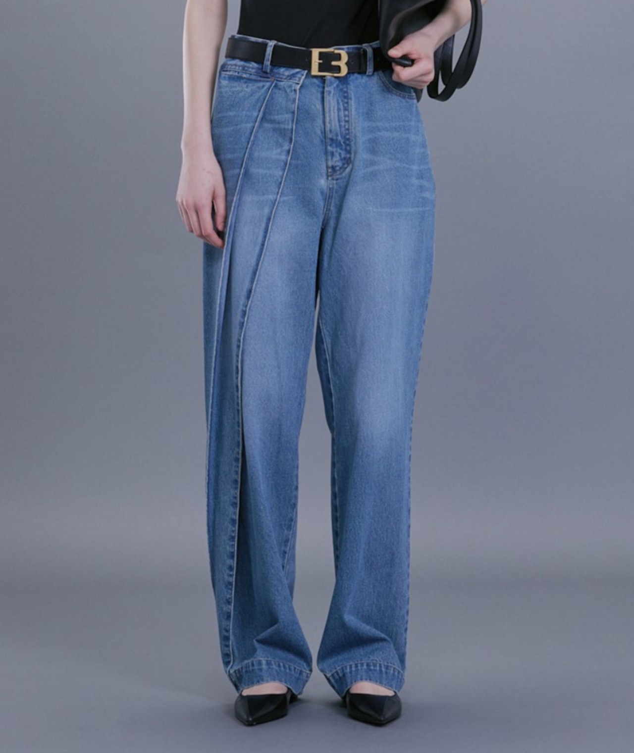 デニム・ジーパン Wello One Tuck Denim Pants (2color) デニム・ジーパン Wello One Tuck Denim Pants (2color