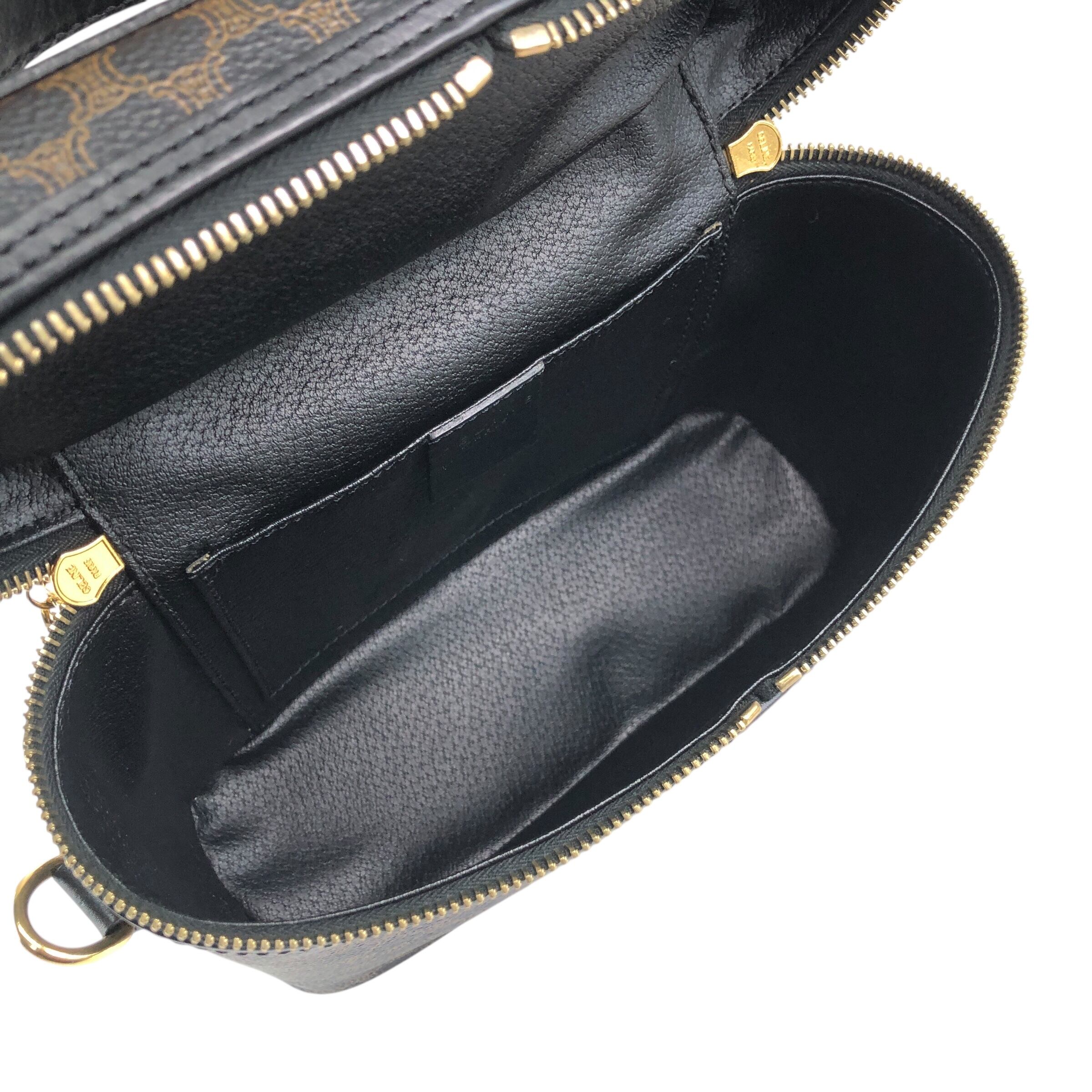 CELINE セリーヌ マカダム ショルダーバッグ ブラック サークル
