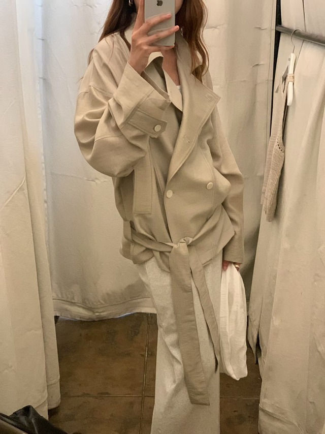 (予約) verveine / Eloi washed linen denim blouson 1color