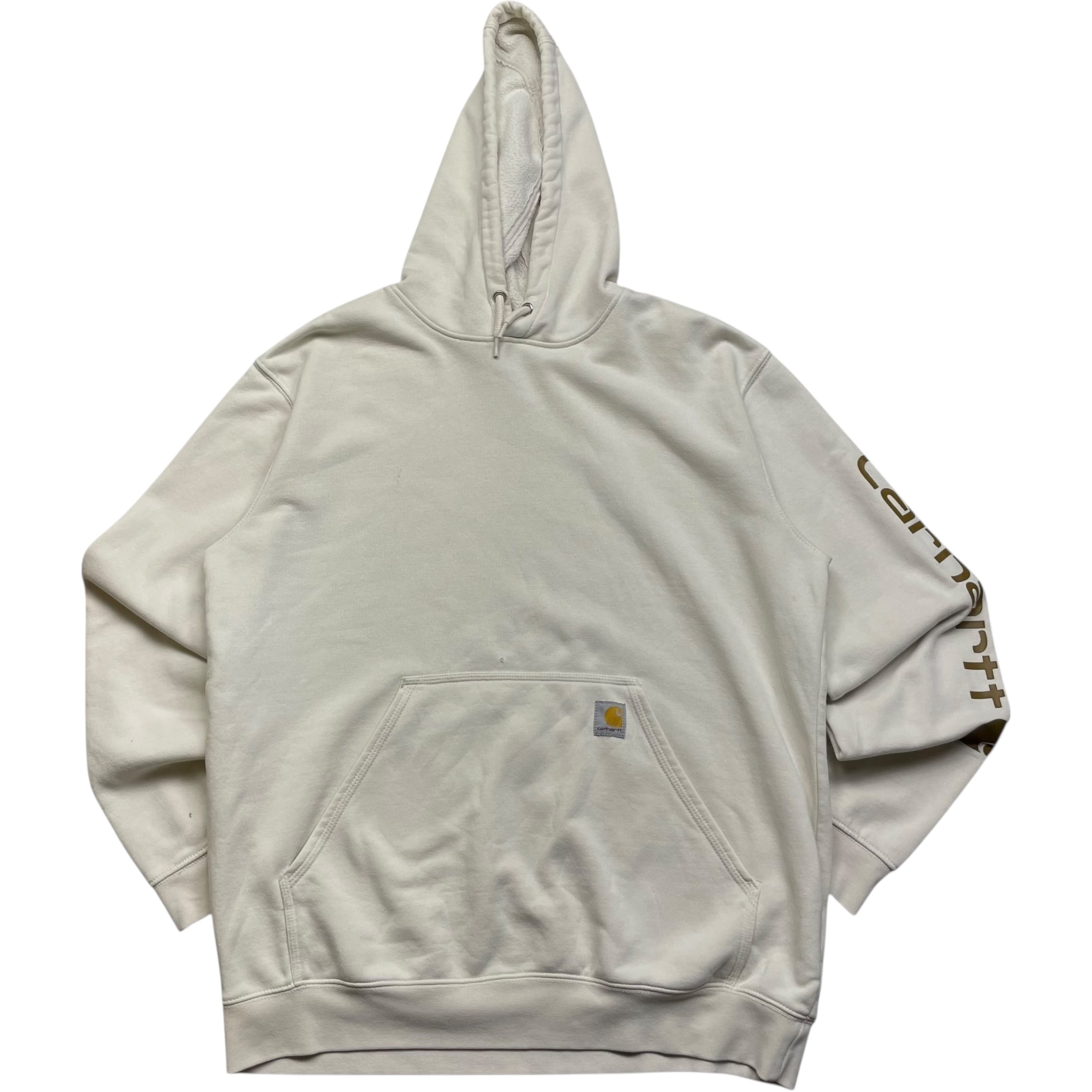 《L》 Carhartt カーハート フーディーパーカー ホワイト ニッケルハトメ no.9363