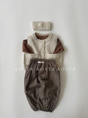 【取寄】Aosta  ニットクッキーベスト｜秋服｜韓国子供服｜26/AT