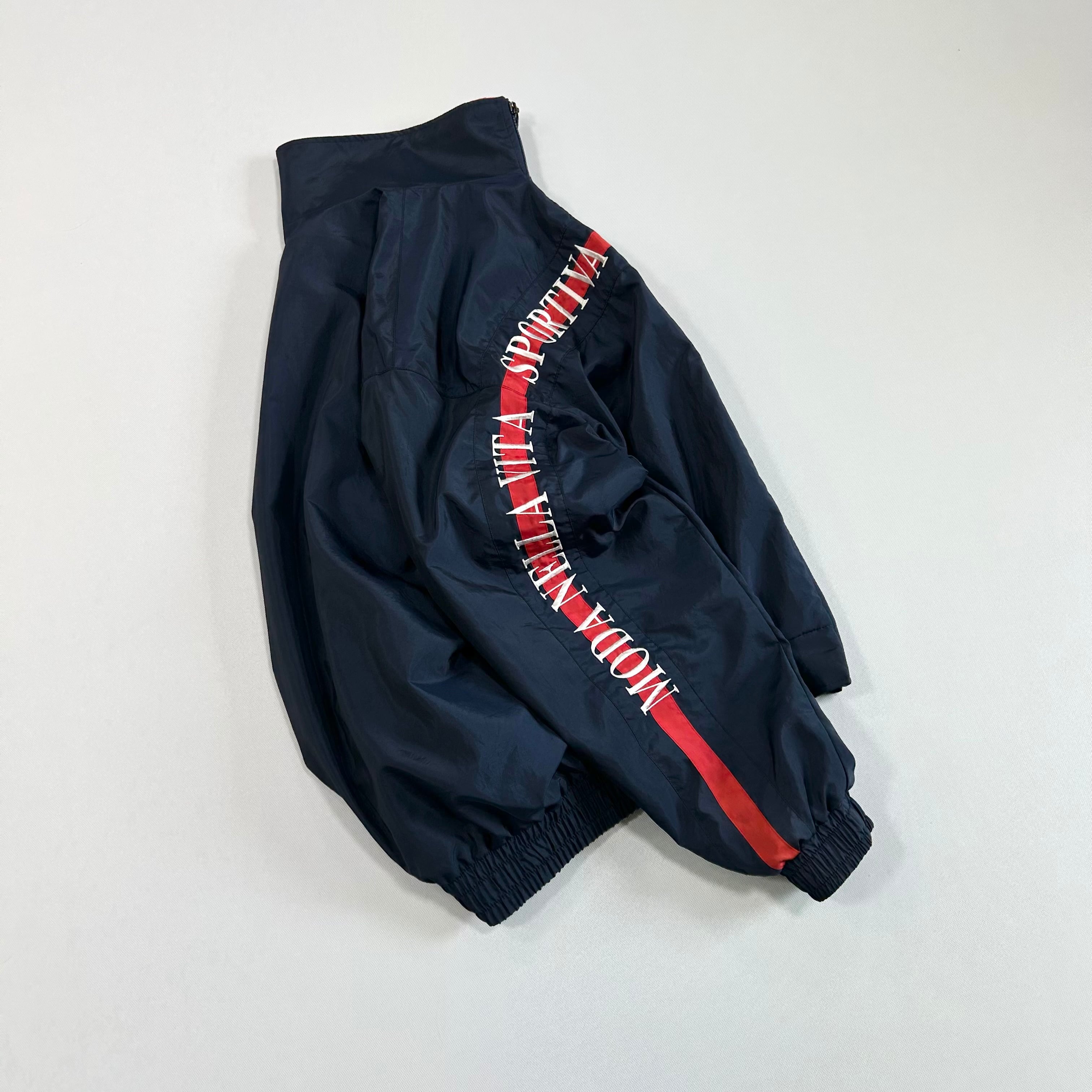 90s FILA/フィラ ジップアップナイロンジャケット メンズ L ネイビー