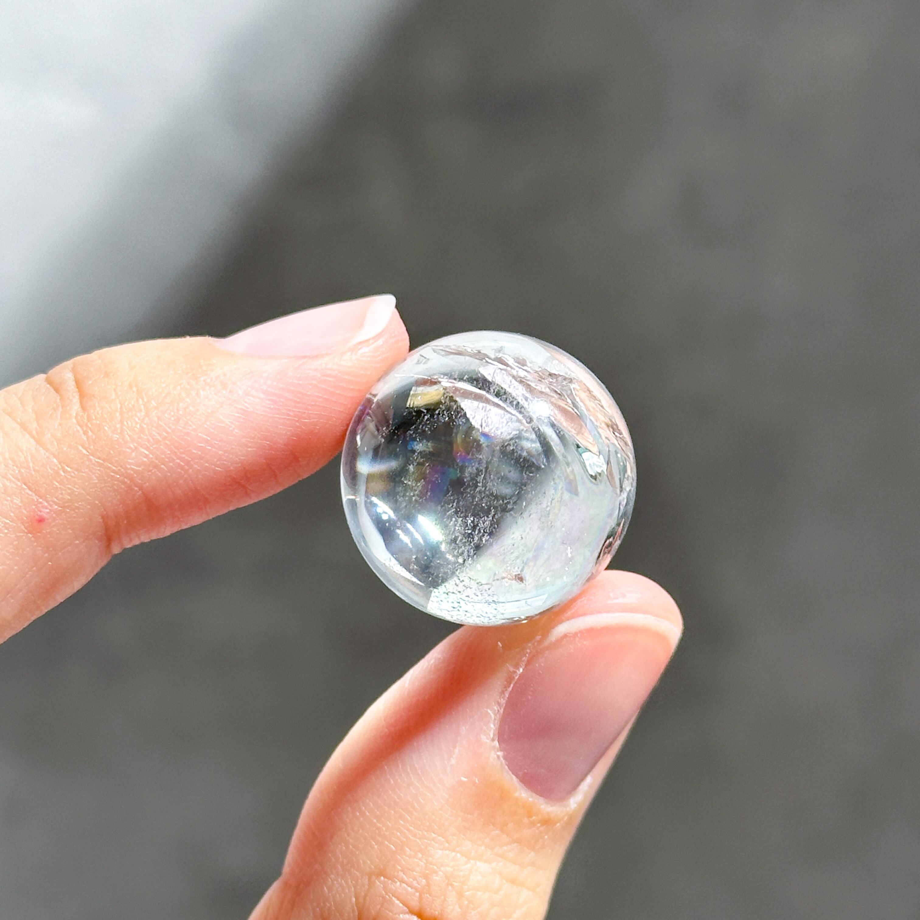 クリア(クラック)クォーツ スフィア 3個 set01◇ Clear Quartz