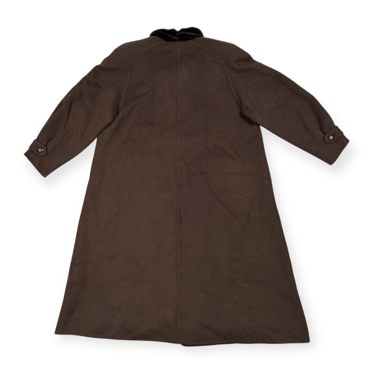 カシミヤ100% Cremona クレモナ 毛皮ファー付き 襟ミンクファー スタンドカラー コート サイズ 9A3