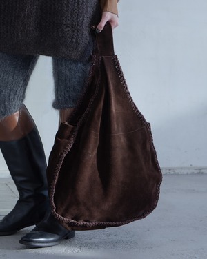 1990s Italian suede leather bag
