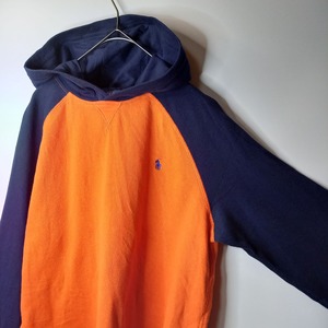 ポロラルフローレン　プルオーバー　ライトパーカー　サーマルT　刺繍ロゴ　オレンジ