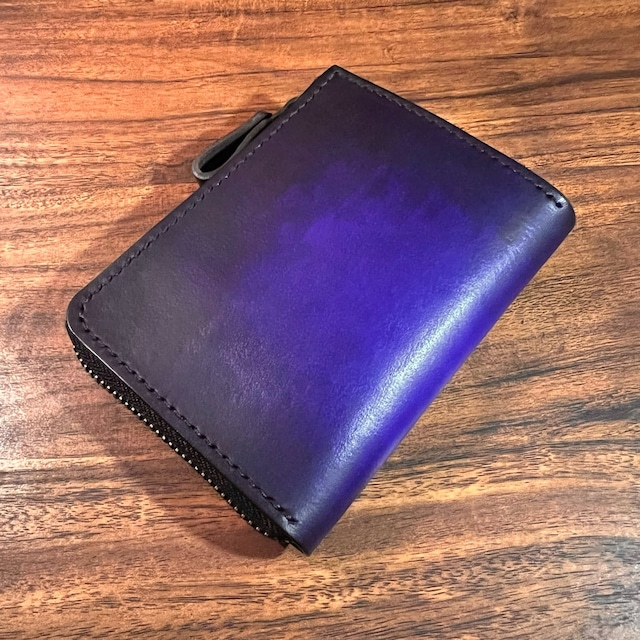 L字ファスナー半財布 / バイオレット（深紫）