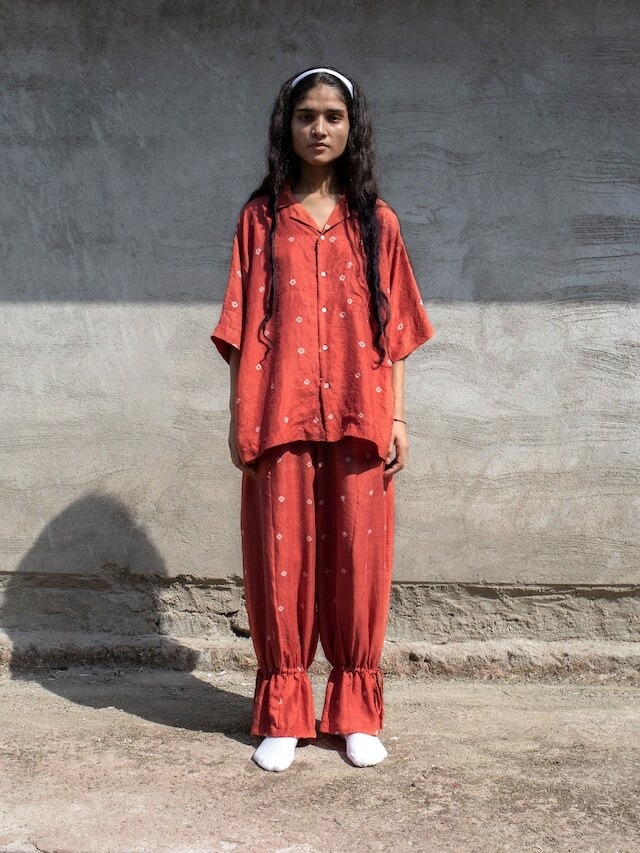 TADO  KUSHI SHIRT - MADDER RED