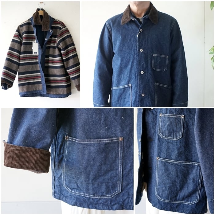 F.O.B FACTORY デニムカバーオール W 40 L 青 se-f2447-11.jpg