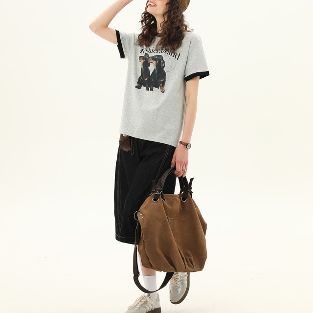 dax print short-sleeve tee　ダックスプリント半袖ティー　J2022